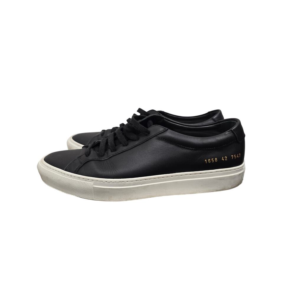 Common Projects, Size 42, Black Men's Leather Sneakers